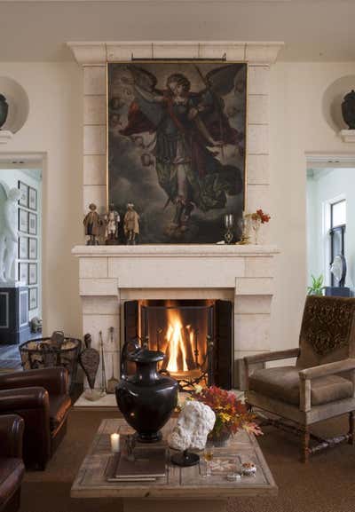  Mediterranean Country House Living Room. Hudson Valley Estate by White Webb LLC.