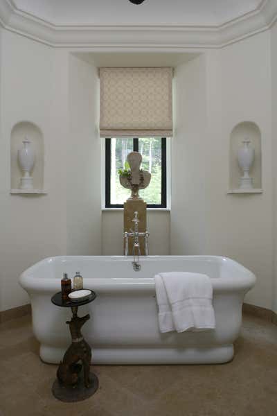  Mediterranean Bathroom. Hudson Valley Estate by White Webb LLC.