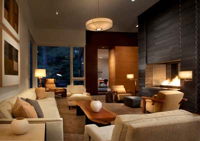  Contemporary Vacation Home Living Room. Vacation Home | Vail, Colorado by Alan Tanksley, Inc..