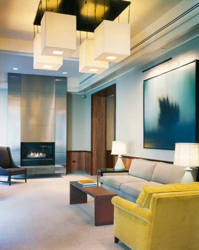 Contemporary Apartment Lobby and Reception. 124 Hudson Condominium | New York, New York by Alan Tanksley, Inc..
