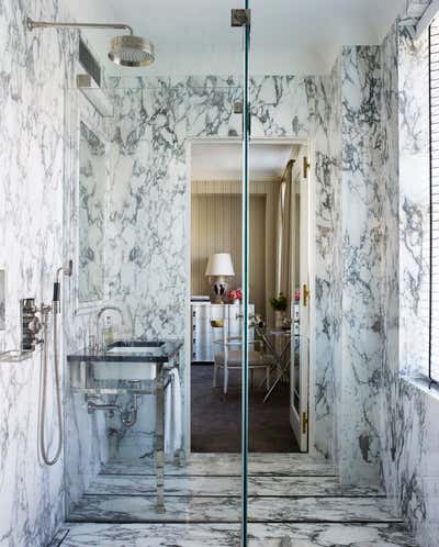  Transitional Apartment Bathroom. Fifth Avenue Residence by David Kleinberg Design Associates.