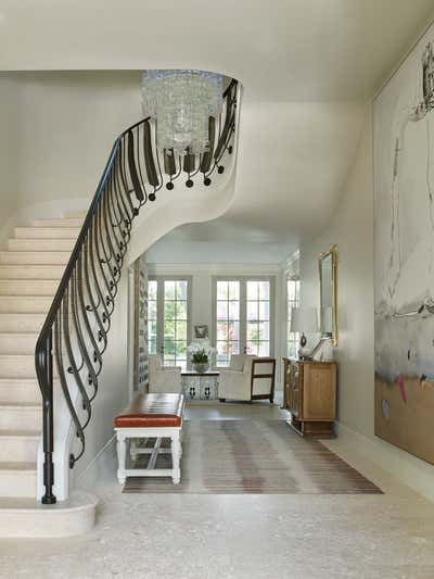  Transitional Family Home Entry and Hall. Palm Beach home by David Kleinberg Design Associates.