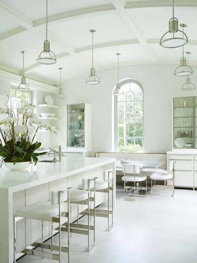  Transitional Family Home Kitchen. Palm Beach home by David Kleinberg Design Associates.
