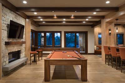  Contemporary Family Home Bar and Game Room. Greenwood Preserve by Joe McGuire Design.