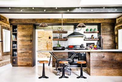  Industrial Family Home Kitchen. Primitive Modern by Cortney Bishop Design.