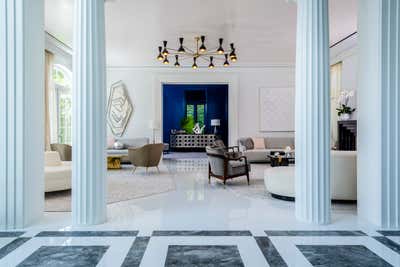  Coastal Family Home Living Room. Classical Miami Beach Residence by Brown Davis Architecture & Interiors.