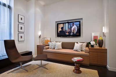  Contemporary Bachelor Pad Living Room. WEST VILLAGE BACHELOR LOFT by Michael Wood & Co..
