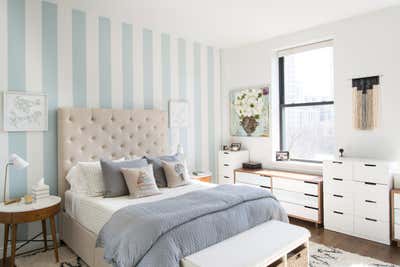  Preppy Apartment Bedroom. Flatiron by Louisa G Roeder, LLC.