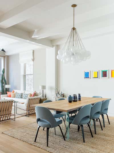  Contemporary Mid-Century Modern Apartment Dining Room. Chelsea by Louisa G Roeder, LLC.
