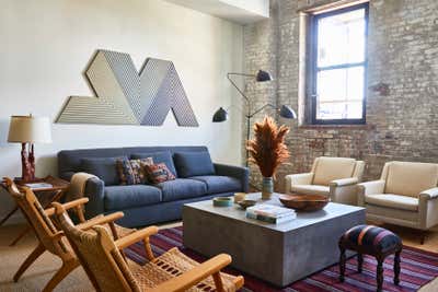 Contemporary Mixed Use Living Room. Glassworks by ASH NYC.