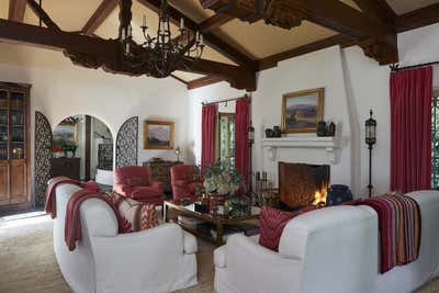  Traditional Family Home Living Room. Beverly Hills Spanish Colonial by Commune Design.