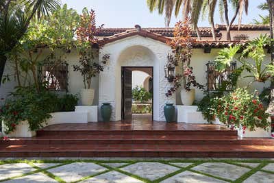  Mediterranean Family Home Exterior. Beverly Hills Spanish Colonial by Commune Design.