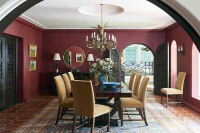  Mediterranean Family Home Dining Room. Beverly Hills Spanish Colonial by Commune Design.