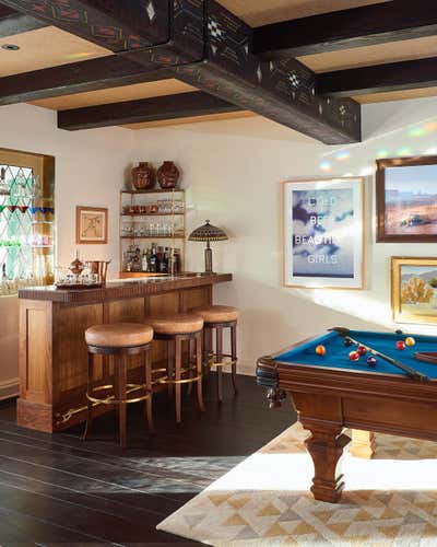  Traditional Family Home Bar and Game Room. Beverly Hills Spanish Colonial by Commune Design.