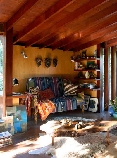  Bohemian Family Home Living Room. Glendale Lautner by Commune Design.