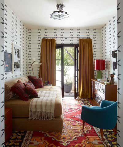  Bohemian Family Home Bedroom. Los Feliz Spanish Colonial by Commune Design.