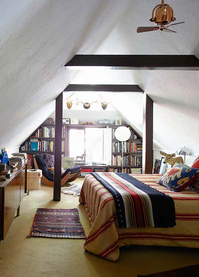 Bohemian Family Home Bedroom. Silverlake Tudor by Commune Design.