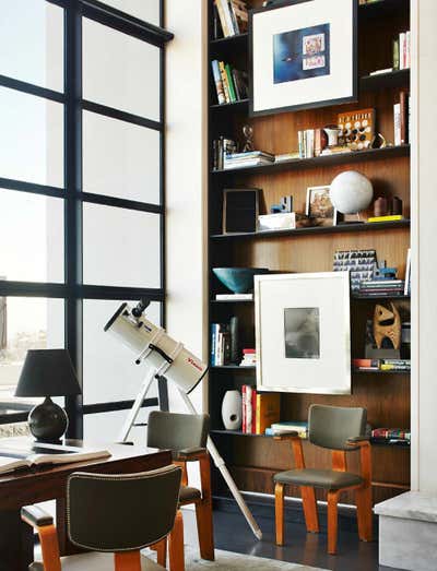 Contemporary Office and Study. Los Angeles Residence by Dan Fink Studio.