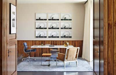  Mid-Century Modern Family Home Office and Study. Los Angeles Residence by Dan Fink Studio.
