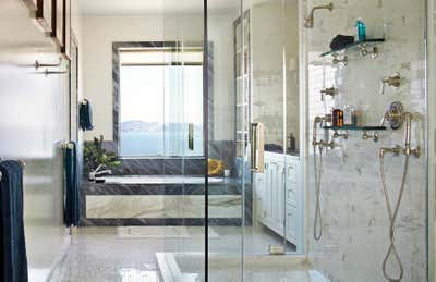  Eclectic Family Home Bathroom. San Francisco Townhouse by Dan Fink Studio.