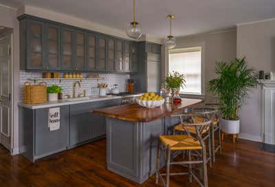  Craftsman Farmhouse Family Home Kitchen. Beacon Hill by Liz Caan & Co..