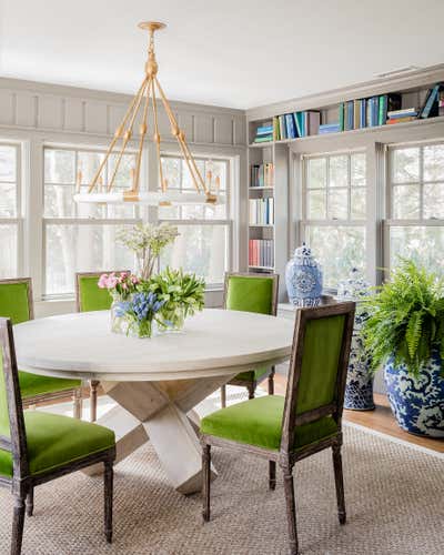 Contemporary Family Home Dining Room. Cushing Road by Liz Caan & Co..