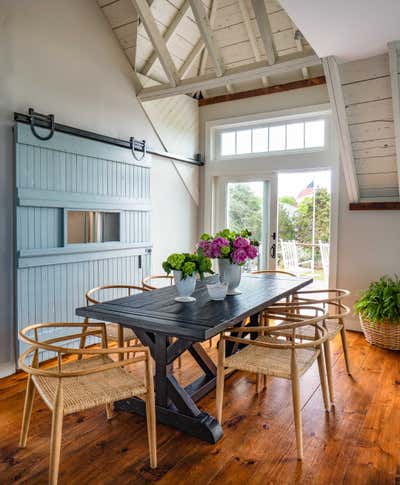  Coastal Farmhouse Family Home Dining Room. Falmouth by Liz Caan & Co..