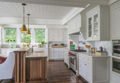  Transitional Family Home Kitchen. The Lake House by Liz Caan & Co..