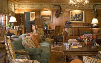  Rustic Traditional Country House Living Room. Destination by Corley Design Associates.