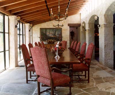  Western Family Home Dining Room. Ranch by Corley Design Associates.