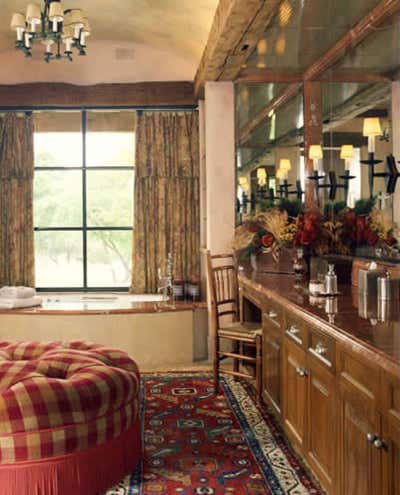  Western Bedroom. Ranch by Corley Design Associates.