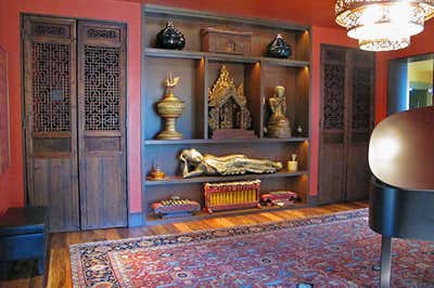  Asian Family Home Living Room. Lawrenceville by Glen Fries Associates.