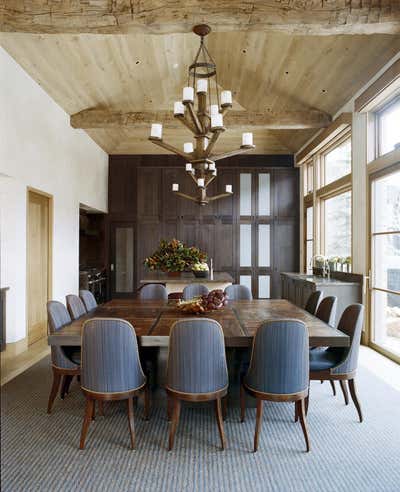  Mid-Century Modern Family Home Dining Room. Aspen Home by Stephen Sills Associates.
