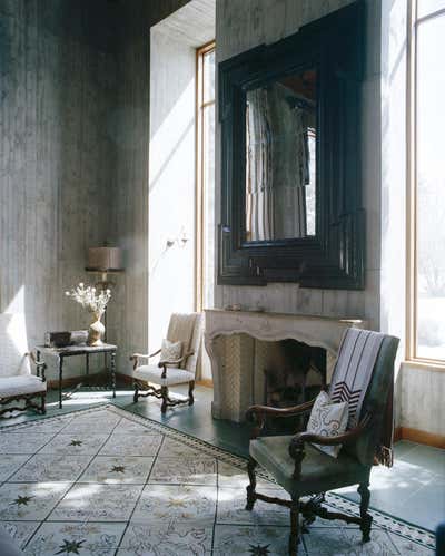  French Family Home Living Room. Aspen Estate by Stephen Sills Associates.