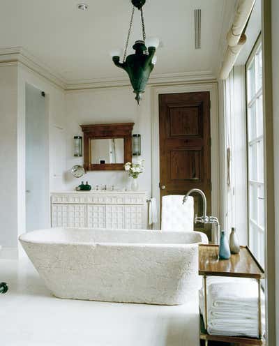  French Family Home Bathroom. Tulsa Residence by Stephen Sills Associates.
