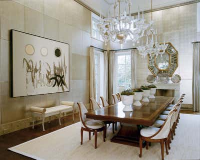  Traditional Family Home Dining Room. Tulsa Residence by Stephen Sills Associates.