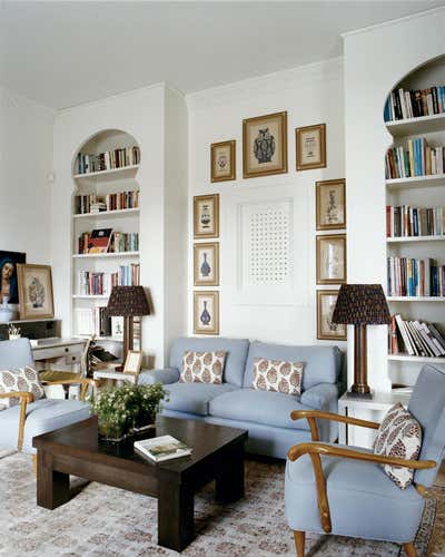  English Country Family Home Living Room. Southport Waterfront by Stephen Sills Associates.