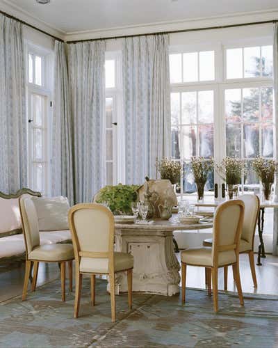  English Country Family Home Dining Room. Southport Waterfront by Stephen Sills Associates.