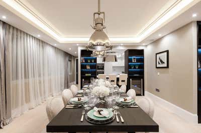  Contemporary Apartment Dining Room. Project by Stone Black Limited.