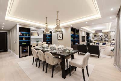  Contemporary Apartment Dining Room. Project by Stone Black Limited.
