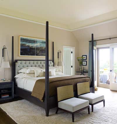  Eclectic Beach House Bedroom. Sagaponack by Mendelson Group.