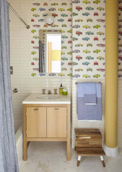  Eclectic Apartment Bathroom. Sterling Mason by Dumais ID.