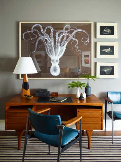 Eclectic Office and Study. Bridgehampton by Dumais ID.