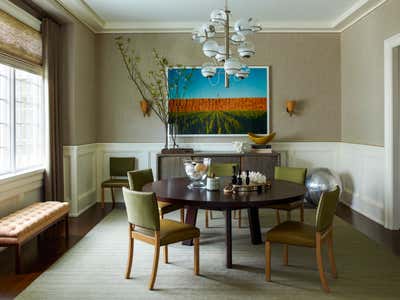 Mid-Century Modern Vacation Home Dining Room. Bridgehampton by Dumais ID.