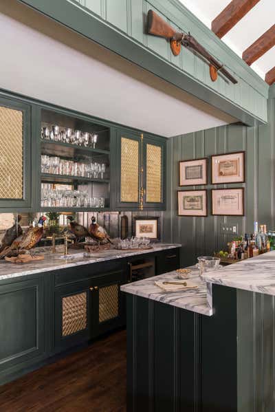  Traditional Family Home Bar and Game Room. Luxe Lounge by Collected Design Studio.