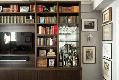 Transitional Apartment Office and Study. Central Park West Apartment by BA Torrey.