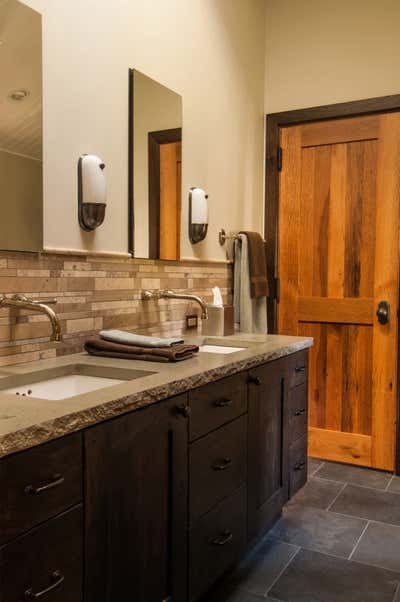  Rustic Vacation Home Bathroom. Cottonwood Cabin by Box Street Design.
