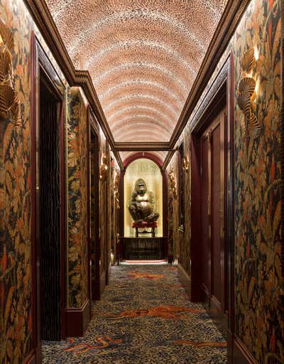  Eclectic Maximalist Mixed Use Entry and Hall. Annabel's by Martin Brudnizki Design Studio.
