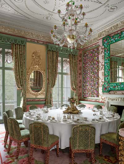  Eclectic Maximalist Mixed Use Dining Room. Annabel's by Martin Brudnizki Design Studio.