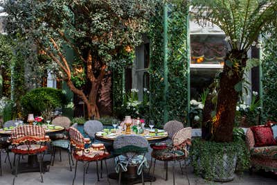  Eclectic Maximalist Mixed Use Patio and Deck. Annabel's by Martin Brudnizki Design Studio.